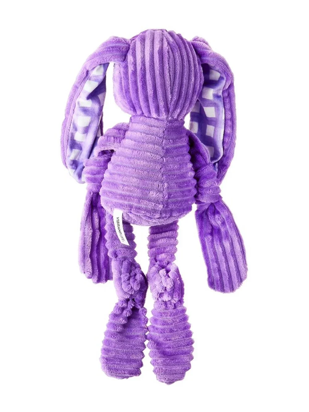 Vibrant Life Ribbed Easter Bunny Dog Toy, Purple, 15